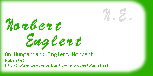 norbert englert business card